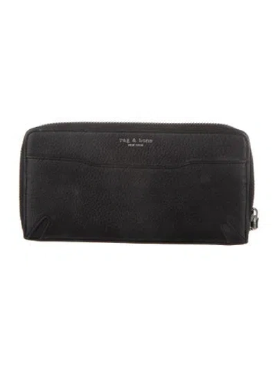 Pre-owned Rag & Bone Leather Continental Wallet In Black