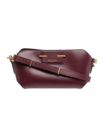 Pre-owned Rag & Bone Leather Crossbody Bag In Burgundy