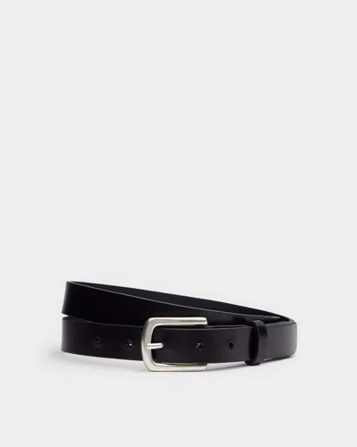 Rag & Bone Leather Dress Belt In Black