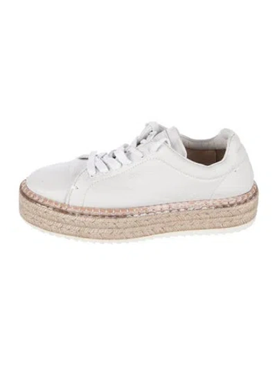 Pre-owned Rag & Bone Leather Espadrille Sneakers In White
