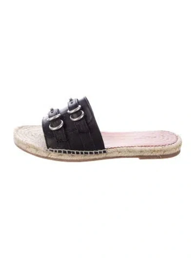Pre-owned Rag & Bone Leather Espadrilles In Black