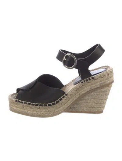 Pre-owned Rag & Bone Leather Espadrilles In Black