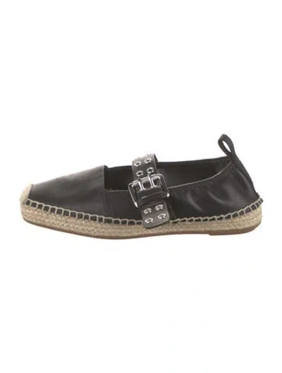 Pre-owned Rag & Bone Leather Espadrilles In Black