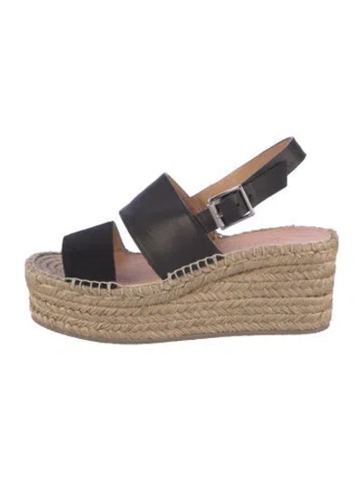 Pre-owned Rag & Bone Leather Espadrilles In Black