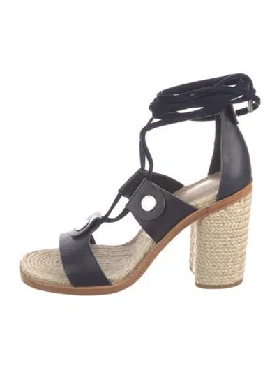 Pre-owned Rag & Bone Leather Espadrilles In Blue