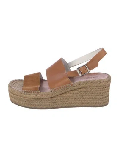 Pre-owned Rag & Bone Leather Espadrilles In Brown
