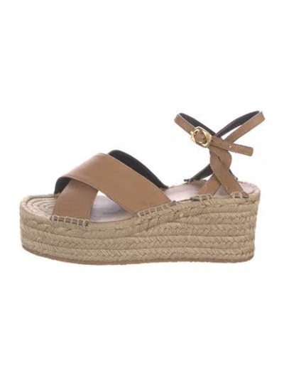 Pre-owned Rag & Bone Leather Espadrilles In Brown