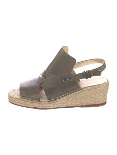 Pre-owned Rag & Bone Leather Espadrilles In Gray