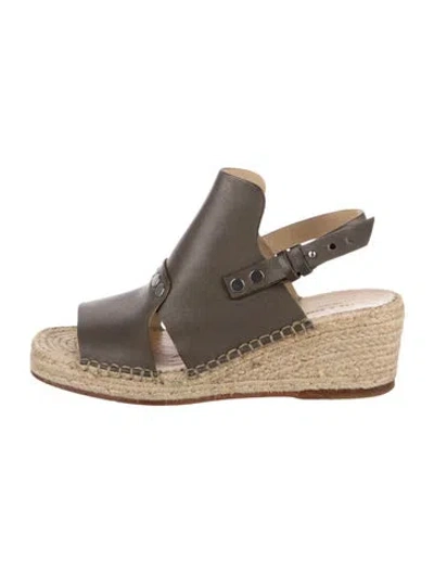 Pre-owned Rag & Bone Leather Espadrilles In Gray
