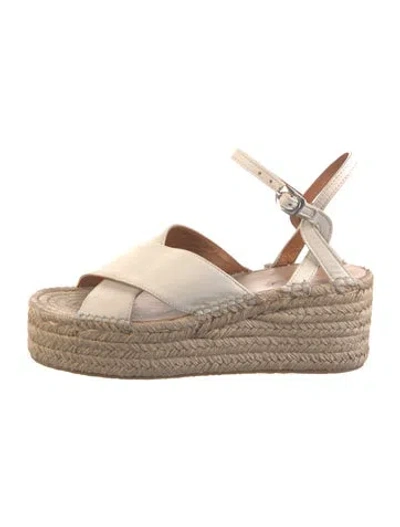 Pre-owned Rag & Bone Leather Espadrilles In Neutrals