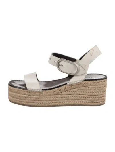 Pre-owned Rag & Bone Leather Espadrilles In White