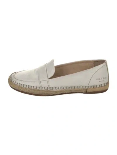 Pre-owned Rag & Bone Leather Espadrilles In White