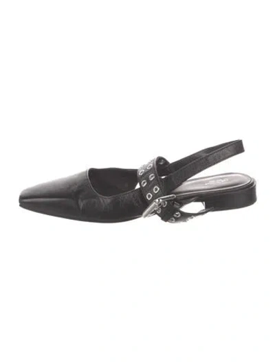 Pre-owned Rag & Bone Leather Flats In Black