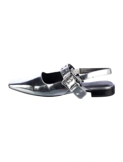 Pre-owned Rag & Bone Leather Flats In Silver