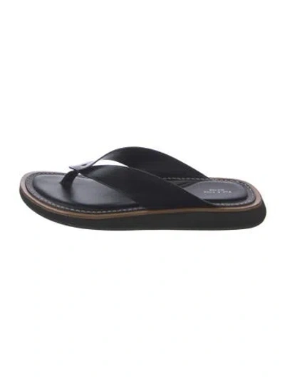 Pre-owned Rag & Bone Leather Flip Flops In Blue