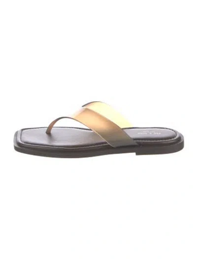Pre-owned Rag & Bone Leather Flip Flops In Brown