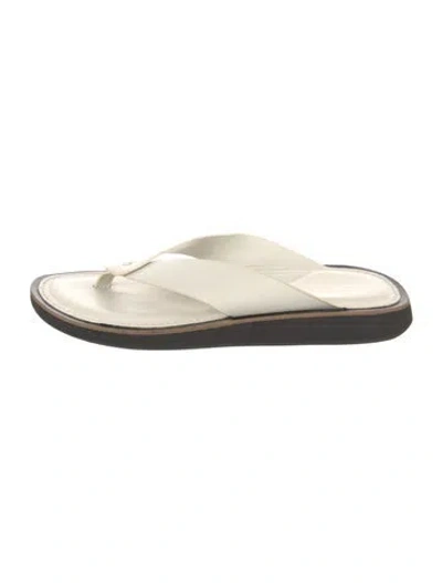 Pre-owned Rag & Bone Leather Flip Flops In Neutral