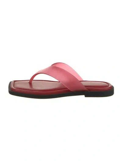 Pre-owned Rag & Bone Leather Flip Flops In Red