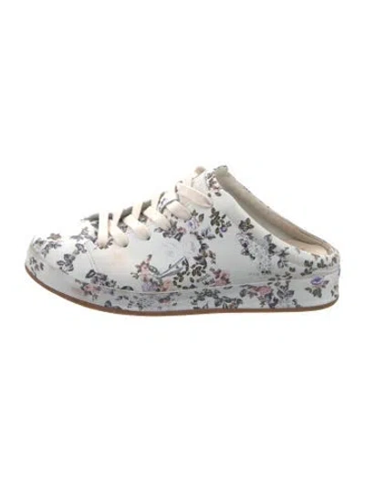 Pre-owned Rag & Bone Leather Floral Print Sneakers In Neutral