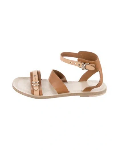 Pre-owned Rag & Bone Leather Gladiator Sandals In Brown
