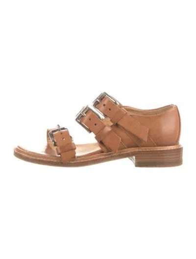 Pre-owned Rag & Bone Leather Gladiator Sandals In Brown