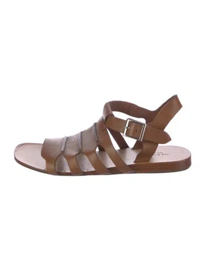 Pre-owned Rag & Bone Leather Gladiator Sandals In Brown