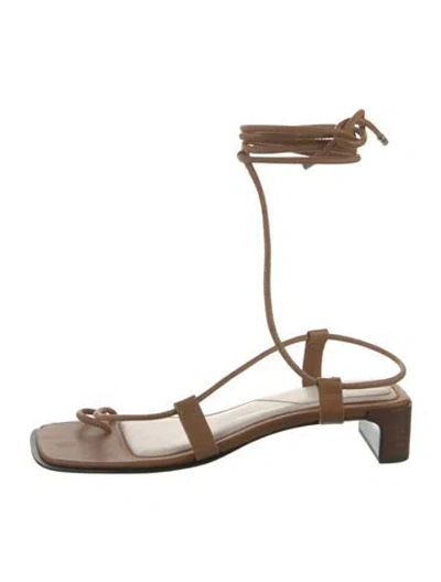 Pre-owned Rag & Bone Leather Gladiator Sandals In Brown