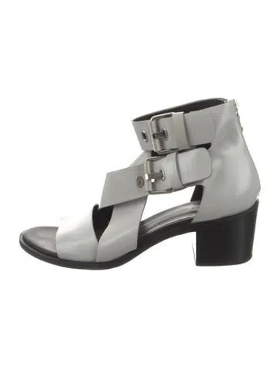 Pre-owned Rag & Bone Leather Gladiator Sandals In White