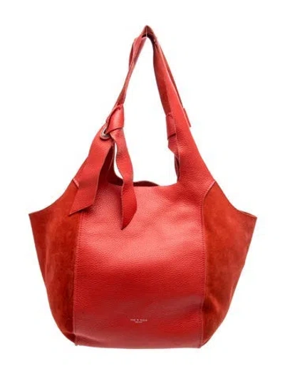 Pre-owned Rag & Bone Leather Hobo In Red