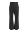 Rag & Bone Leather Irina Flared Trousers In Black