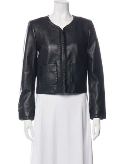 Pre-owned Rag & Bone Leather Jacket In Black