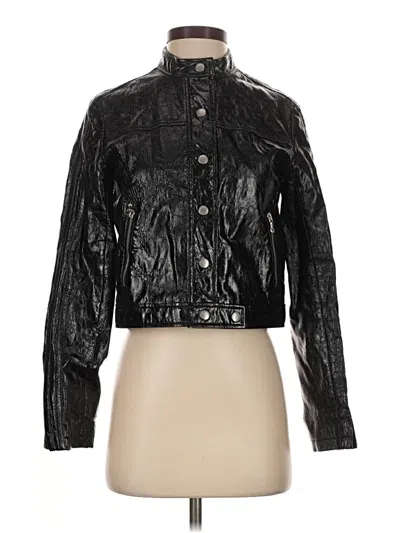 Pre-owned Rag & Bone Leather Jacket In Black