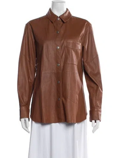 Pre-owned Rag & Bone Leather Jacket In Brown