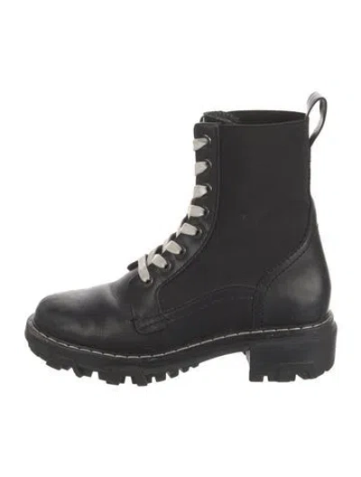 Pre-owned Rag & Bone Leather Lace-up Boots In Black/neutrals