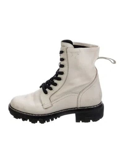 Pre-owned Rag & Bone Leather Lace-up Boots In Black/neutrals