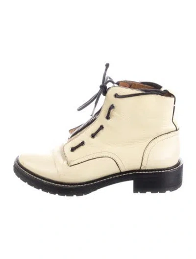 Pre-owned Rag & Bone Leather Lace-up Boots In Neutral