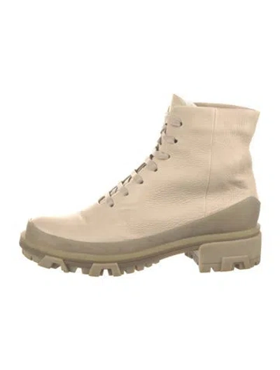 Pre-owned Rag & Bone Leather Lace-up Boots In Neutrals