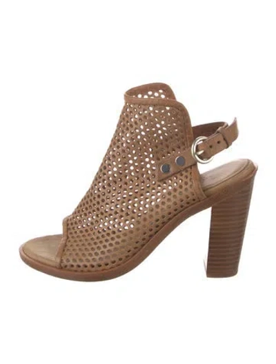 Pre-owned Rag & Bone Leather Lasercut Accents Pumps In Blue