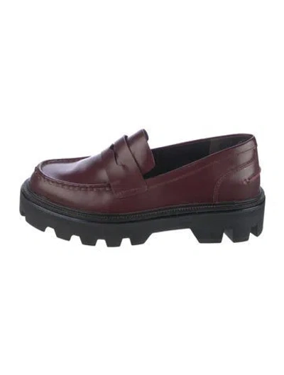 Pre-owned Rag & Bone Leather Loafers In Burgundy