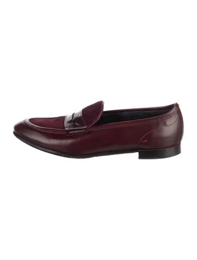 Pre-owned Rag & Bone Leather Loafers In Burgundy