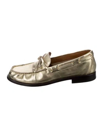 Pre-owned Rag & Bone Leather Loafers In Gold