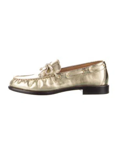 Pre-owned Rag & Bone Leather Loafers In Gold
