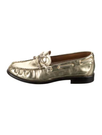 Pre-owned Rag & Bone Leather Loafers In Gold
