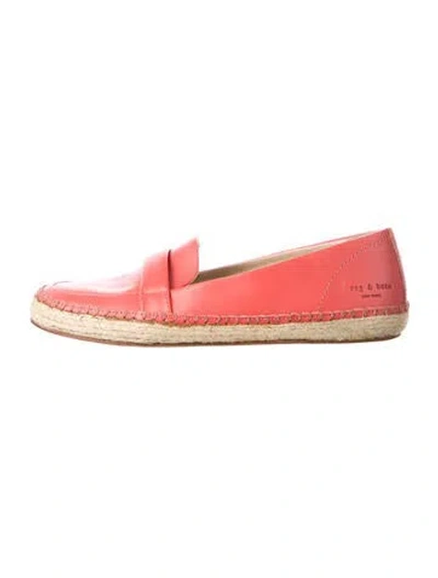 Pre-owned Rag & Bone Leather Loafers In Neutrals/pink