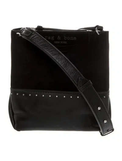 Pre-owned Rag & Bone Leather Messenger Bag In Black