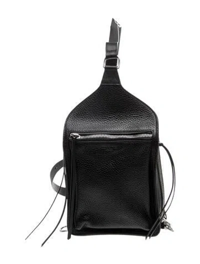 Pre-owned Rag & Bone Leather Messenger Bag In Black