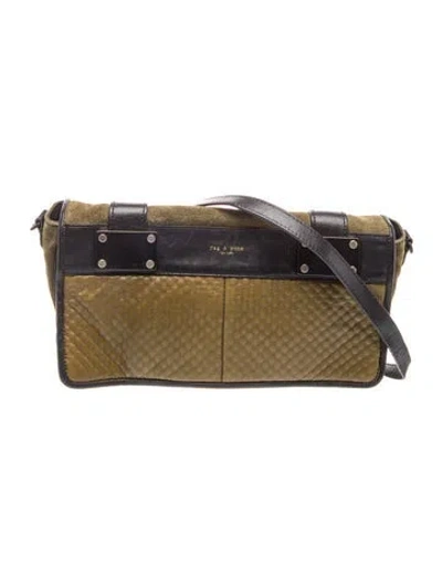 Pre-owned Rag & Bone Leather Messenger Bag In Green