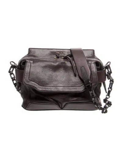 Pre-owned Rag & Bone Leather Messenger Bag In Grey
