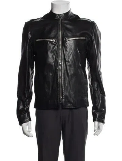 Pre-owned Rag & Bone Leather Moto Jacket In Black