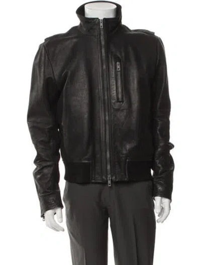 Pre-owned Rag & Bone Leather Moto Jacket In Black
